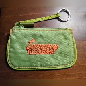 Tommy Hilfiger Vintage Y2K/Early Aughts Lime Green Embroidered Coin Purse